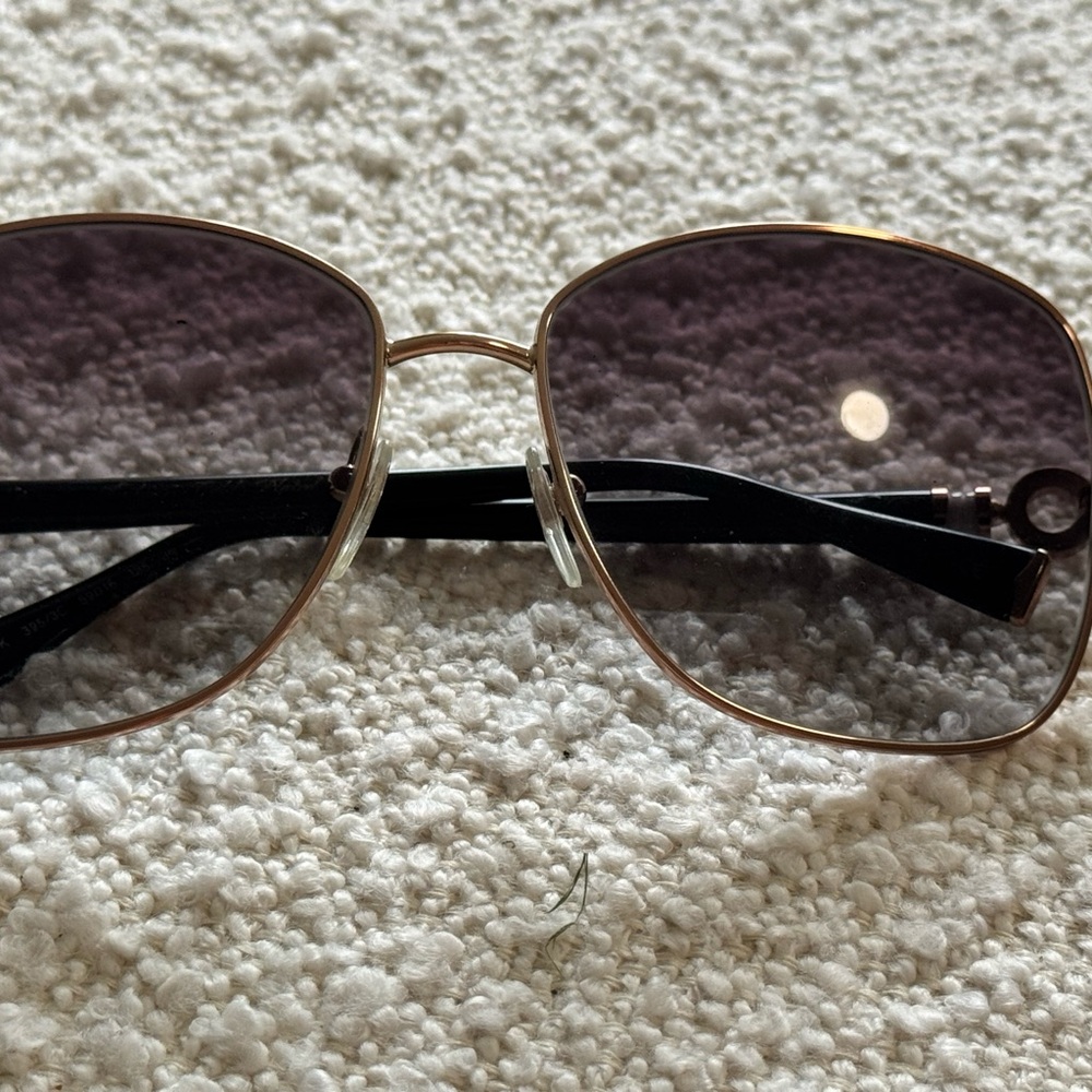 Bulgari Gold and Black Aviator Sunglasses